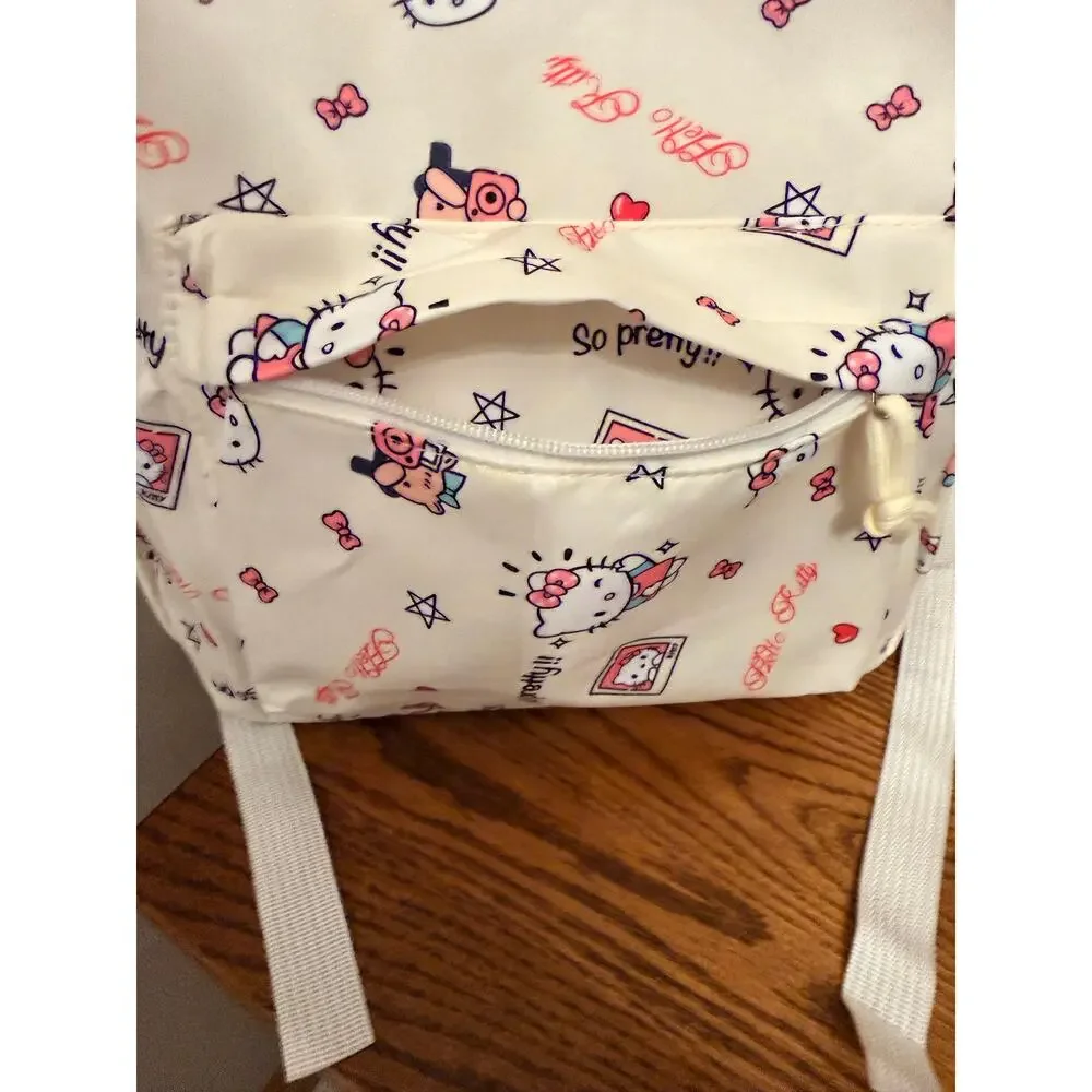 Hello Kitty Full Print Casual Backpack, Summer Lightweight Book Bag, NWOT